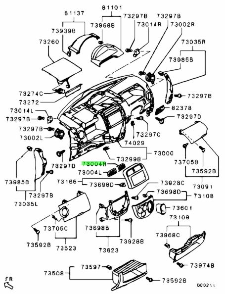 Buy Genuine Mitsubishi 8030A082XA Air Outlet,instrument Panel,rh ...