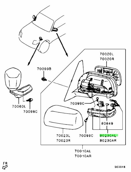 Buy Genuine Mitsubishi 8351A029 Lamp Assy,side Turn Signal,fr Lh ...