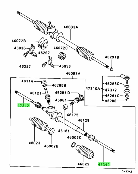 Buy Genuine Mitsubishi MB378544 Tie Rod,steering. Prices, fast shipping ...