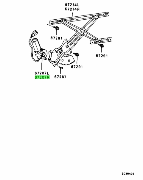 Buy Genuine Mitsubishi Mb Motor Fr Door Power Window Regulator Rh