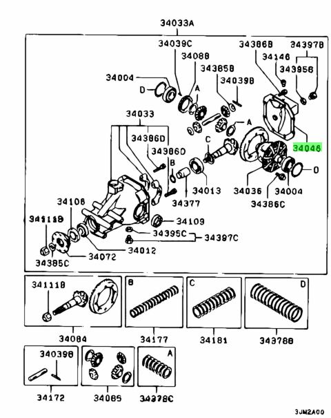 Buy Genuine Mitsubishi Mb569953 Cover,rr Diff Carrier. Prices, Fast 