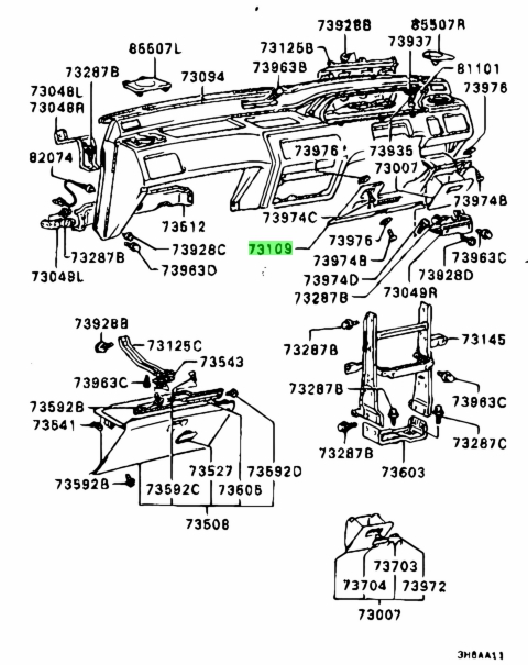 Buy Genuine Mitsubishi Mb Panel Instrument Lwr For Mitsubishi Galant Prices Fast