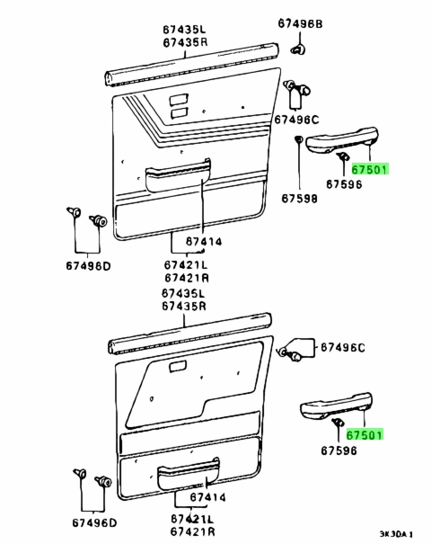 Buy Genuine Mitsubishi Mb Armrest Fr Door Armrest Rr Door Prices