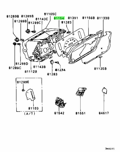 Buy Genuine Mitsubishi MB917887 Plate,combination Meter Indicator ...