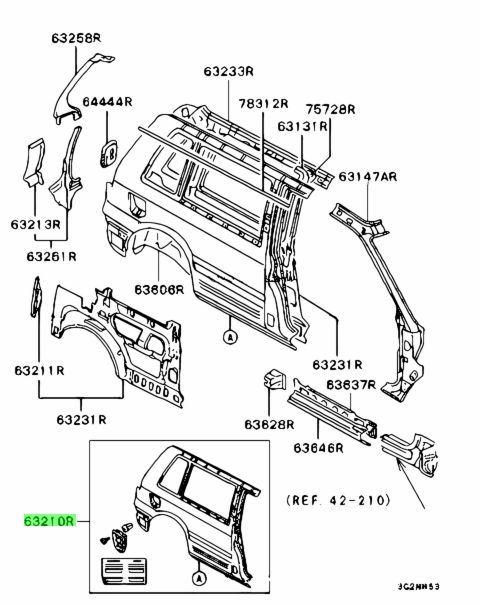 Buy Genuine Mitsubishi Mb Panel Qtr Otr Rh For Mitsubishi Rvr