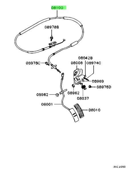 Buy Genuine Mitsubishi MB948632 Cable,accel for Mitsubishi Eclipse ...
