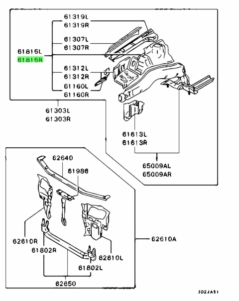 Buy Genuine Mitsubishi Mb Wheelhouse Fr Inr Rh For Mitsubishi Debonair Prices Fast