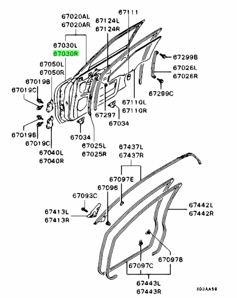 Buy Genuine Mitsubishi Mb Panel Fr Door Otr Rh For Mitsubishi Debonair Prices Fast