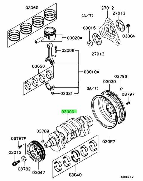 Buy Genuine Mitsubishi MD187921 Crankshaft. Prices, fast shipping ...