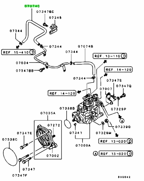 Buy Genuine Mitsubishi ME192767 Hose,injection Pump Boost for ...