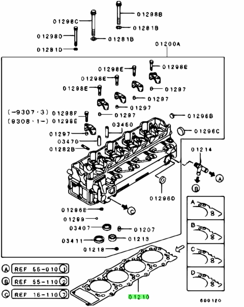 Buy Genuine Mitsubishi ME200754 Gasket,cylinder Head. Prices, fast ...