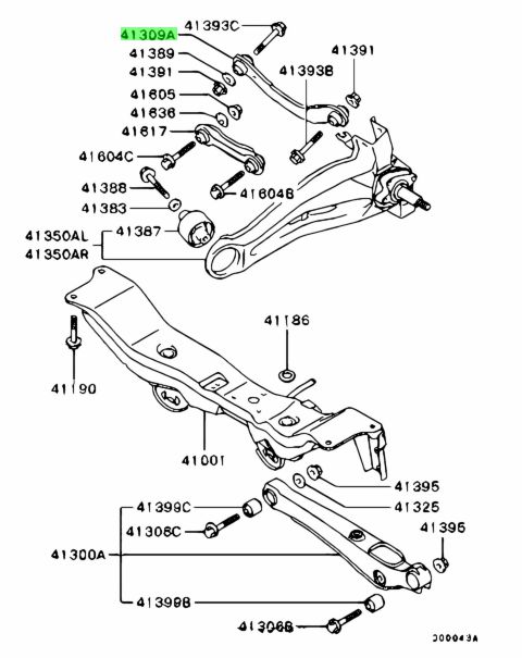 Buy Genuine Mitsubishi MN100075 Arm Assy,rr Susp,upr. Prices, fast ...