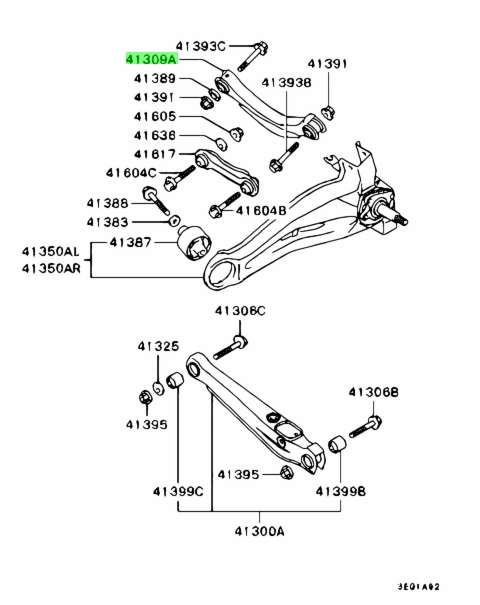 Buy Genuine Mitsubishi MN100086 Arm Assy,rr Susp,upr. Prices, fast ...