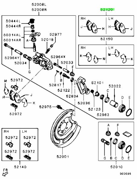 Тормозные колодки mitsubishi