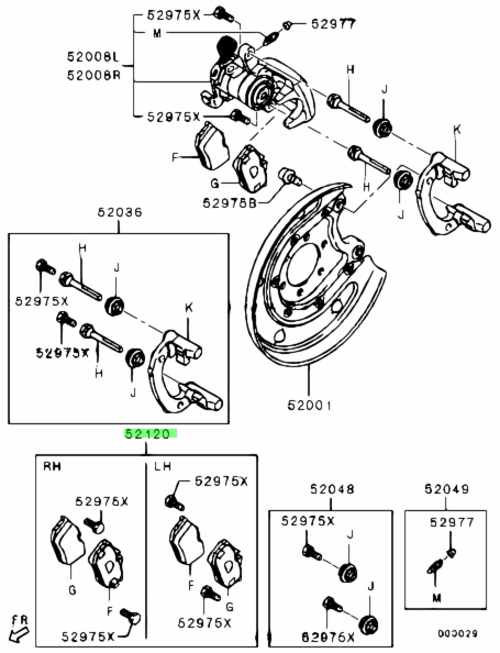 Buy Genuine Mitsubishi MN125772 Pad Set,rr Brake. Prices, fast shipping ...