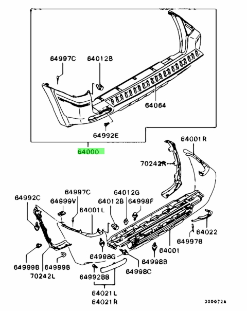 Buy Genuine Mitsubishi Mn Hb Face Kit Rr Bumper Prices Fast Shipping Photos Weight