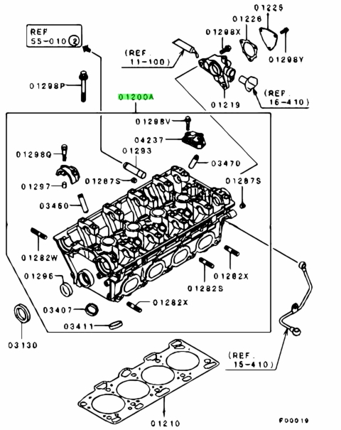 Buy Genuine Mitsubishi MN155744 Head Assy,eng Cylinder. Photos, weight ...