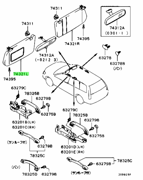 Buy Genuine Mitsubishi MN162025HA Sunvisor,lh. Photos, weight - Amayama