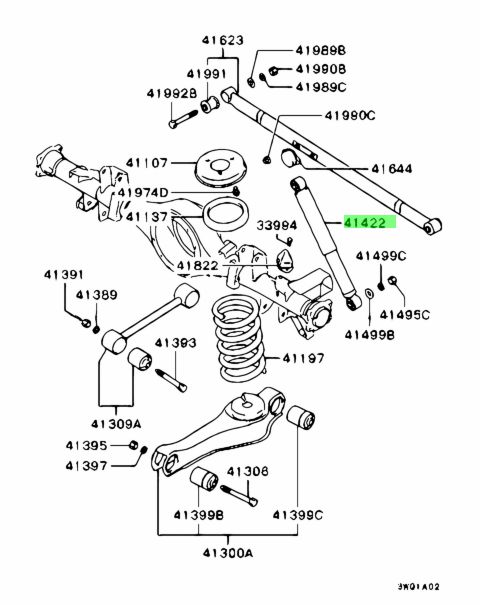 Buy Genuine Mitsubishi MR112389 Shock Absorber,rr Susp for Mitsubishi ...