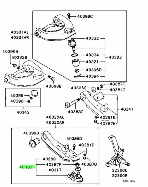 Buy Genuine Mitsubishi MR162699 Ball Joint Kit,fr Susp Lwr Arm. Prices ...