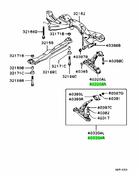 Buy Genuine Mitsubishi MR179116 Arm Assy,fr Susp,lwr Rh. Prices, fast ...