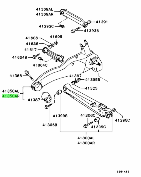 Buy Genuine Mitsubishi MR223143 Arm Assy,rr Susp Trailing,rh. Prices ...