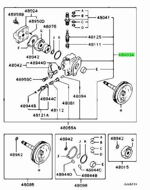 Buy Genuine Mitsubishi MR223355 Body Assy,p/s Oil Pump for Mitsubishi ...