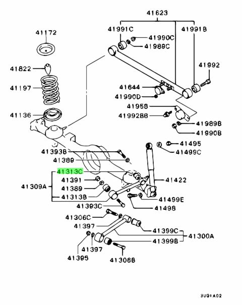 Buy Genuine Mitsubishi MR223791 Bushing,rr Susp Upr Arm. Prices, fast ...