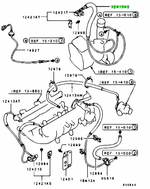 Buy Genuine Mitsubishi MR224056 Hose Assy emission Vacuum Control 
