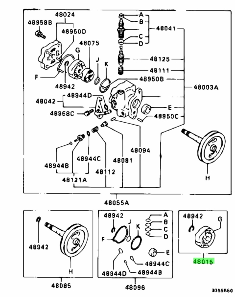 Buy Genuine Mitsubishi MR272320 Cartridge Kit,p/s Oil Pump. Prices ...