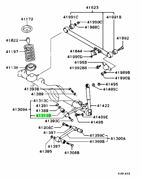 Buy Genuine Mitsubishi MR272768 Bushing,rr Susp Upr Arm. Prices, fast ...