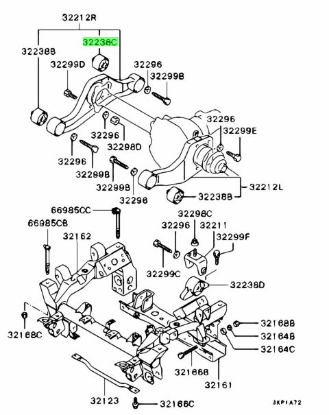 Buy Genuine Mitsubishi MR374575 Insulator,fr Diff Mounting. Prices ...