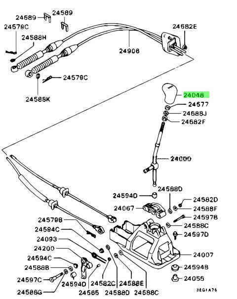 Ручка кпп mitsubishi outlander