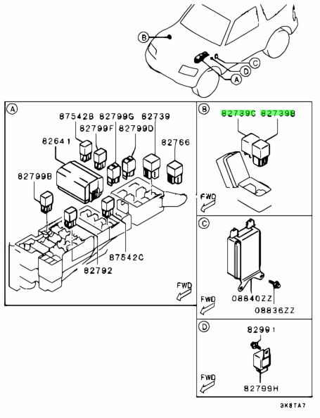 Buy Genuine Mitsubishi MR407207 Relay,abs. Prices, fast shipping ...