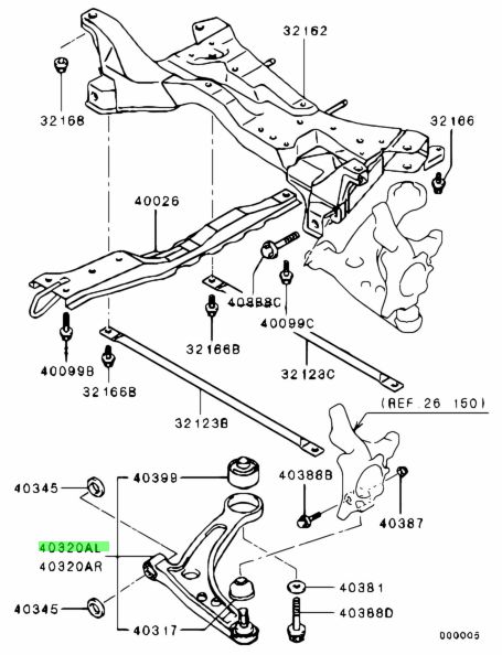 Buy Genuine Mitsubishi MR961717 Arm Assy,fr Susp,lwr Lh. Prices, fast ...