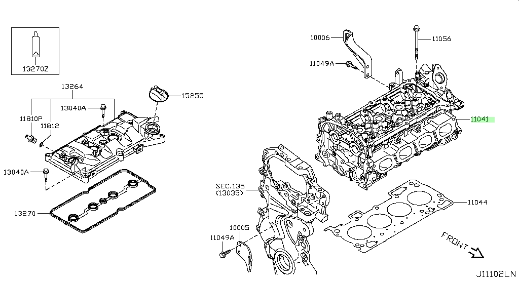 Купить Nissan 110404BB0A (11040-4BB0A) Head Assembly-Cylinder. Цены