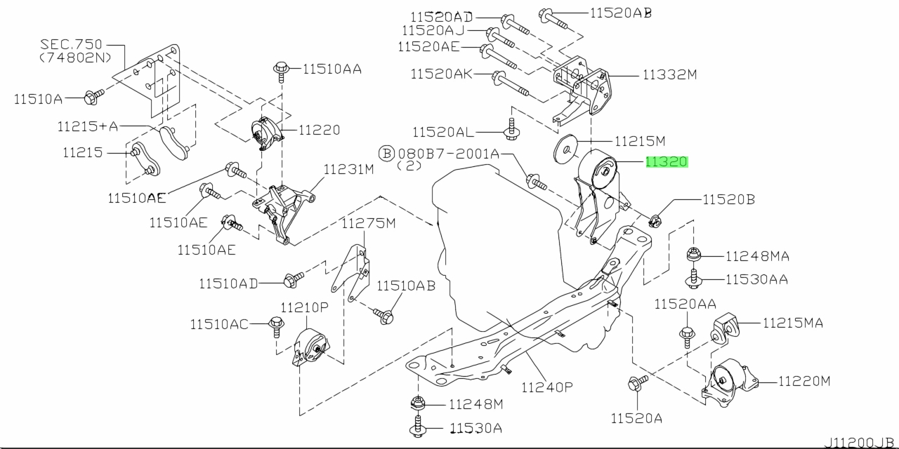 Крепление двигателя ниссан ноут 2007 года cr14de схема