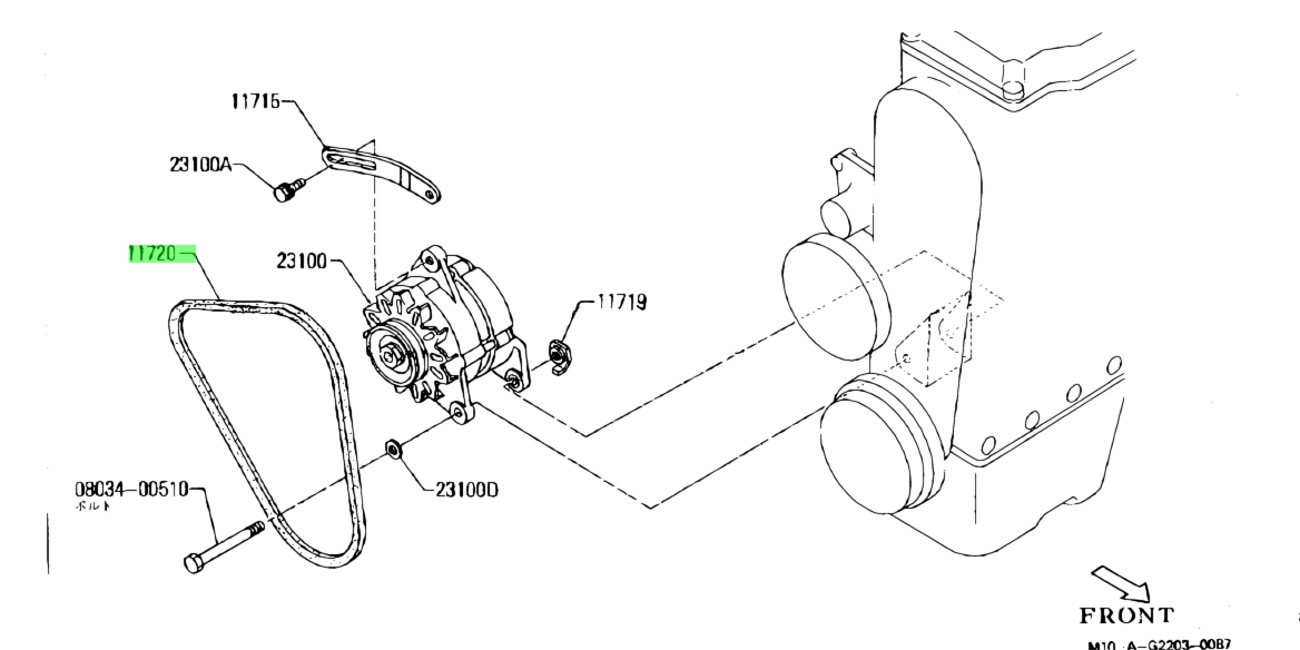 Buy Genuine Nissan 11720V5500 (11720-V5500) Belt, Fan & Alternator ...