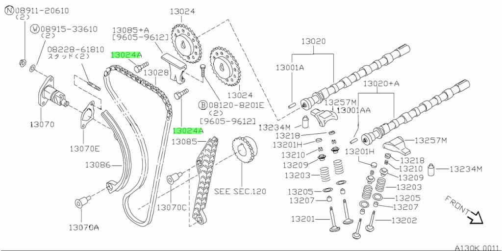 Buy Genuine Nissan 130122J200 13012 2J200 Bolt Sprocket Camshaft buy-genuine-nissan-130122j200-13012-2j200-bolt-sprocket-camshaft