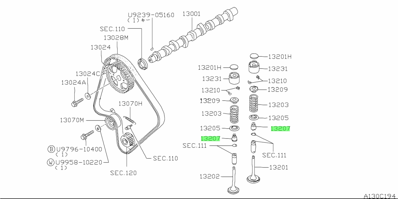 Nissan 13207 4f105