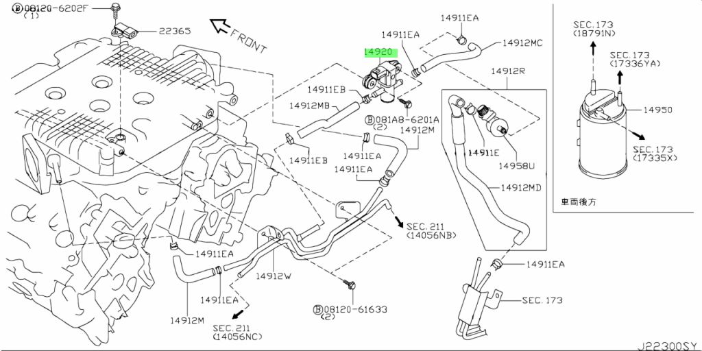 Buy Genuine Nissan 14930JK20A (14930-JK20A) Valve Assembly, Control ...