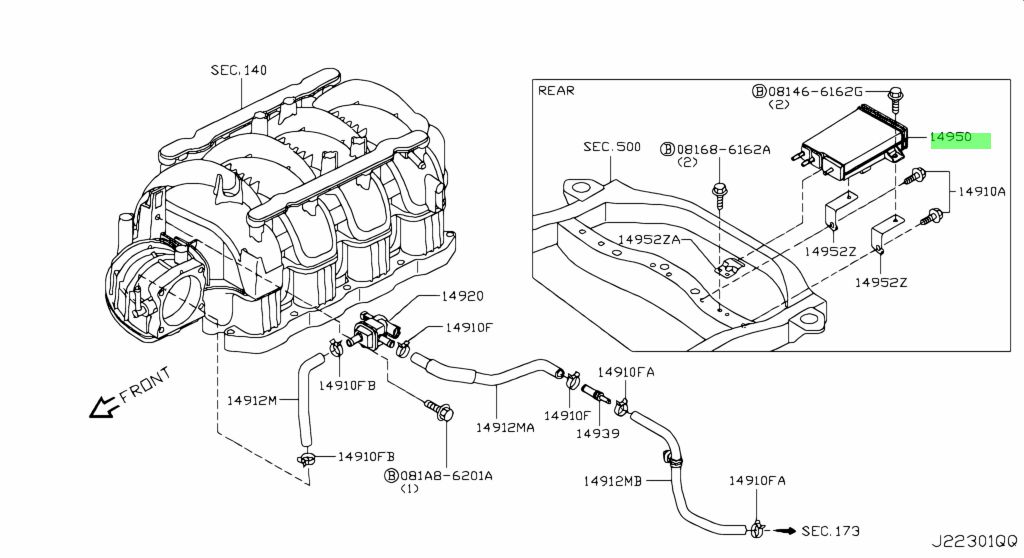 Buy Genuine Nissan 149501LA0B (14950-1LA0B) Evaporative Emission ...