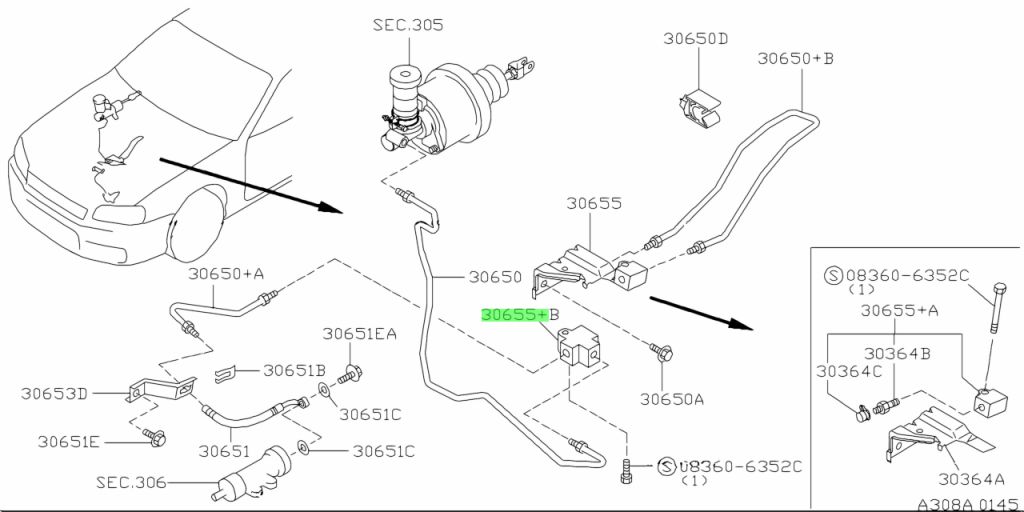 Buy Genuine Nissan 1519130P00 (15191-30P00) Connector. Prices, fast ...