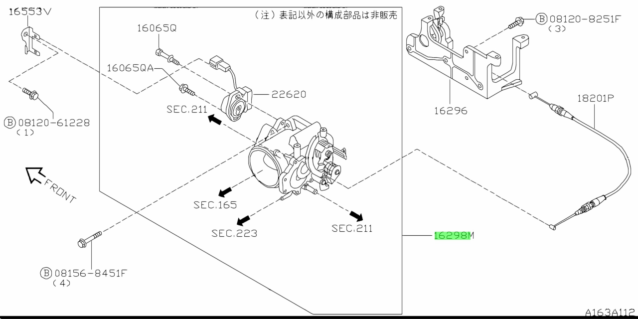 Buy Genuine Nissan 161196P010 (16119-6P010) Chamber Assembly, Throttle ...