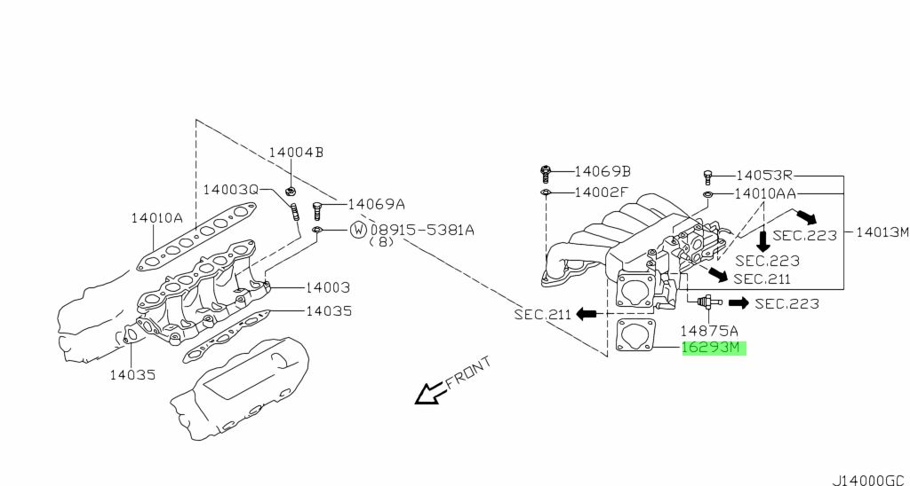 Nissan 16175 1hc5a