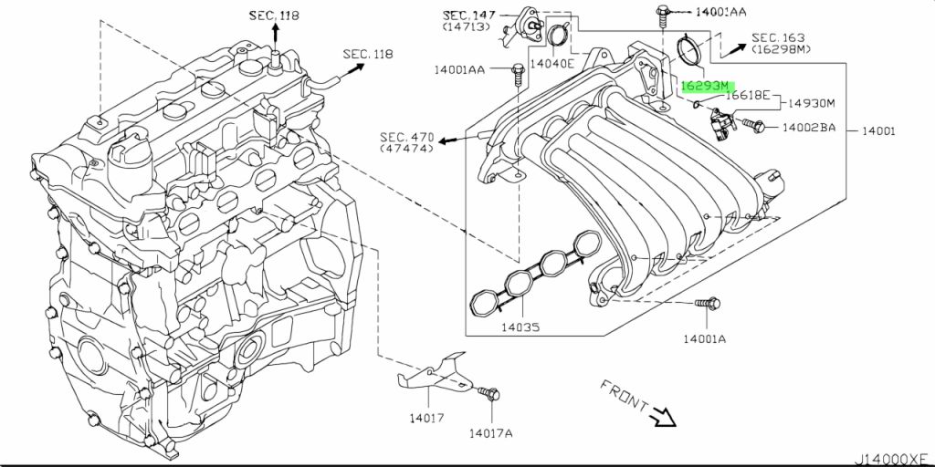 Nissan 16175 4m500