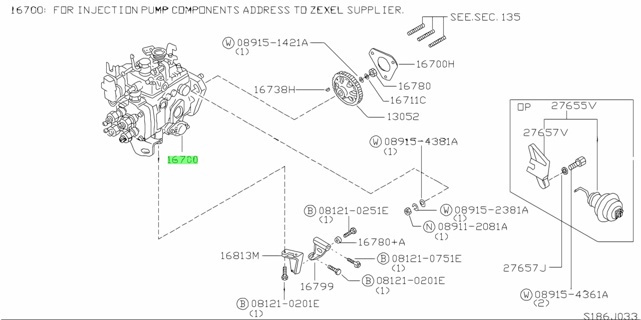 Buy Genuine Nissan 167007F410 16700 7F410 Pump Assembly Injection