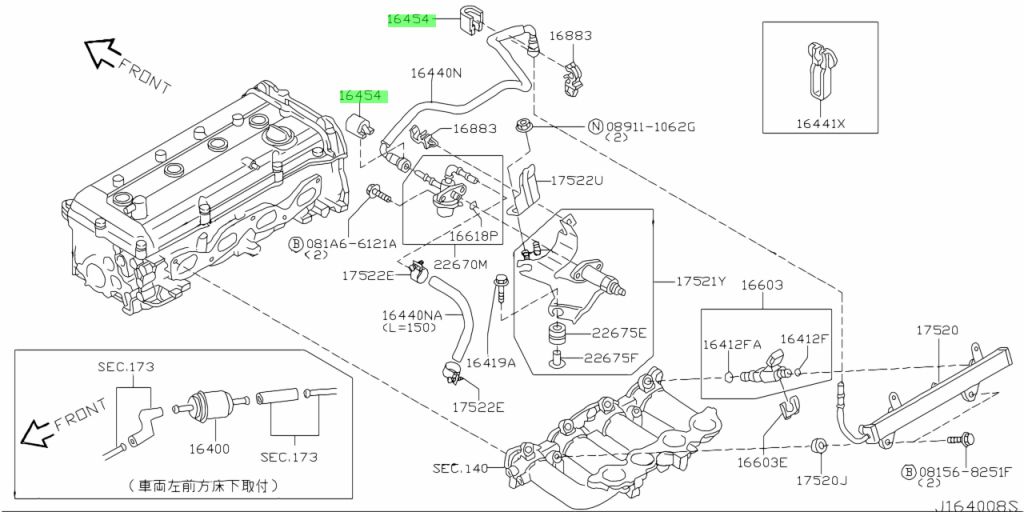 Buy Genuine Nissan 175308H300 (17530-8H300) Connector. Prices, fast ...