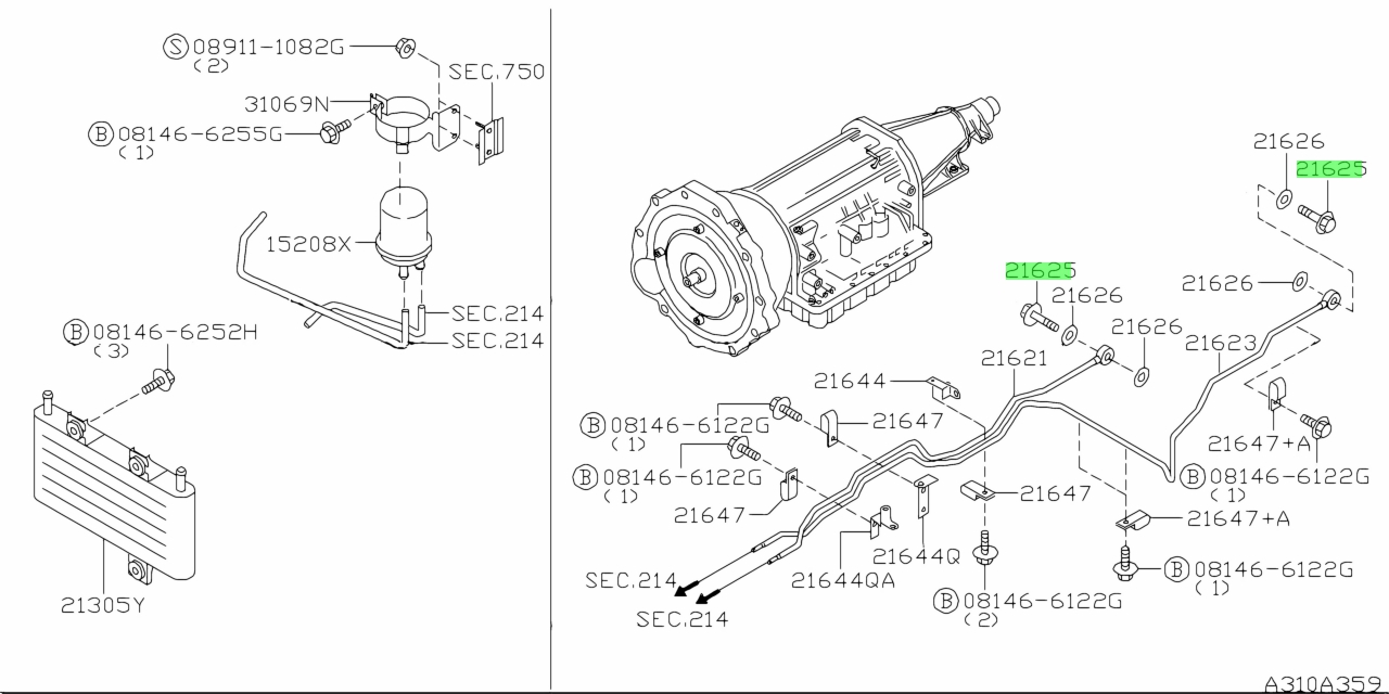 Buy Genuine Nissan 21625JL00A (21625-JL00A) Bolt, Connector