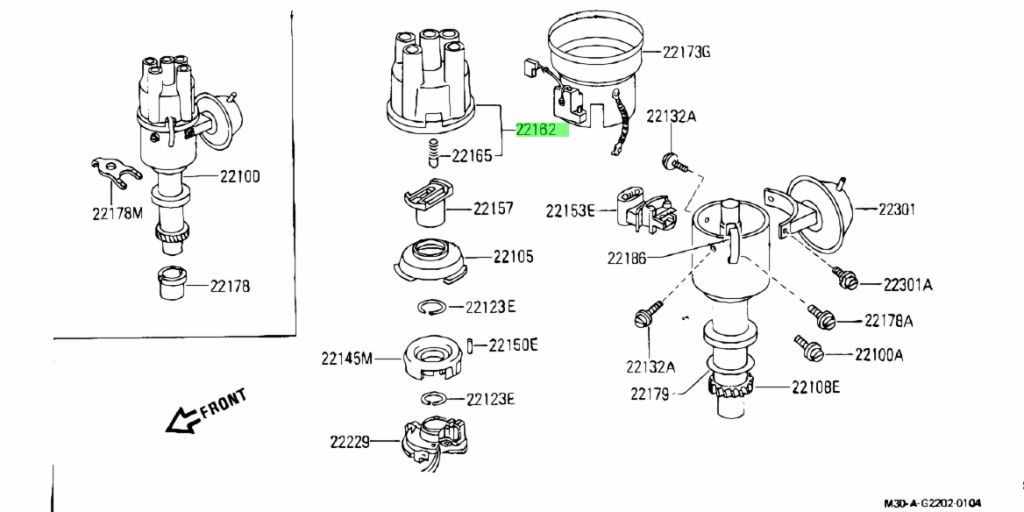 Genuine Nissan 2216278A10 - CAP ASSEMBLY, DISTRIBUTOR